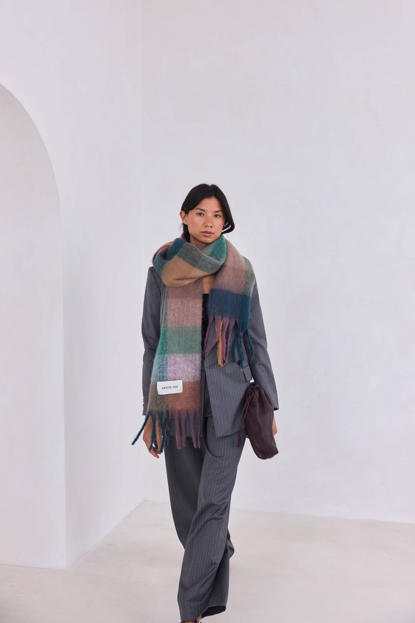 The Reykjavik Scarf - Lilac Check