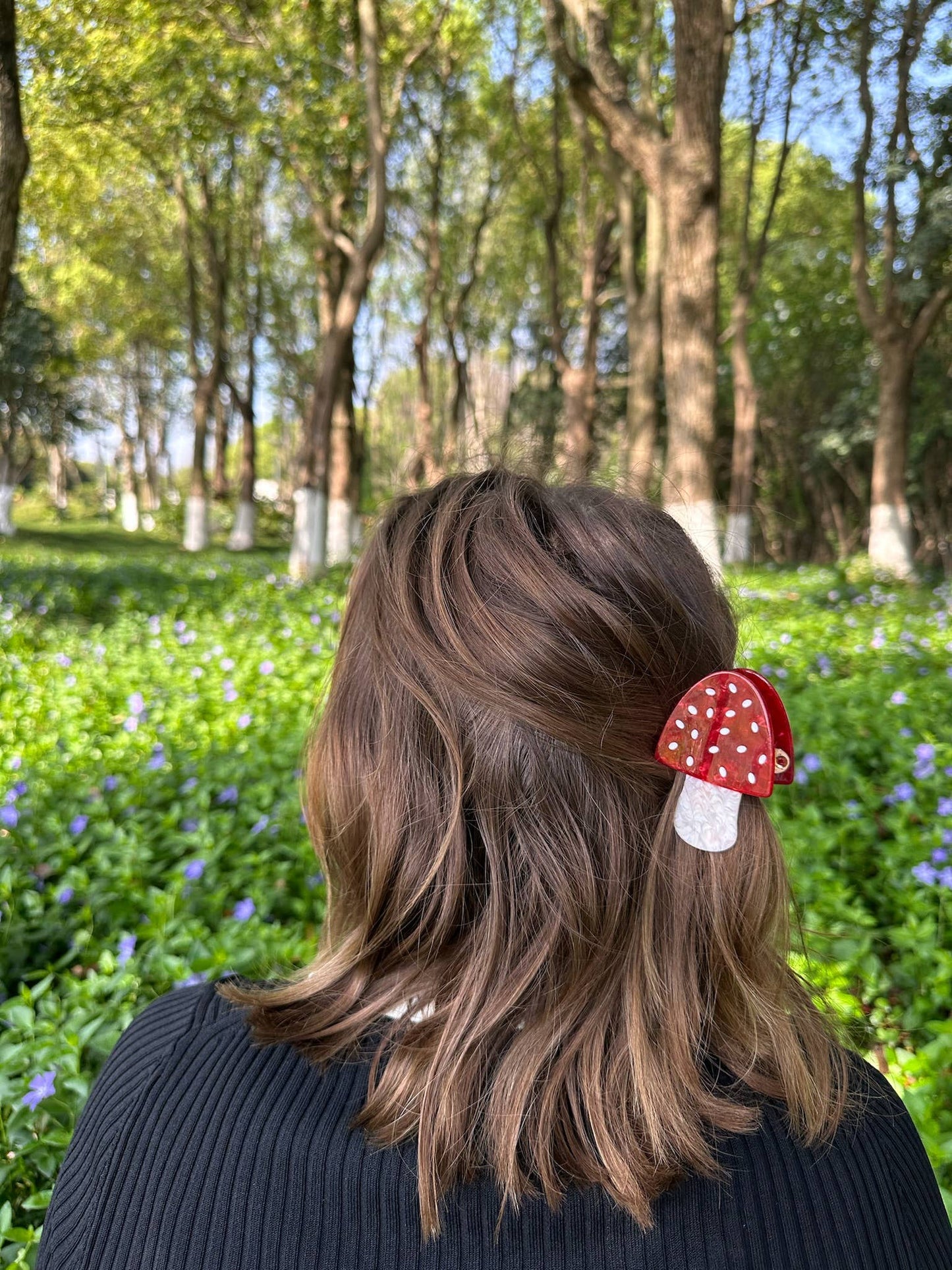 Toadstool Mushroom Claw Clip