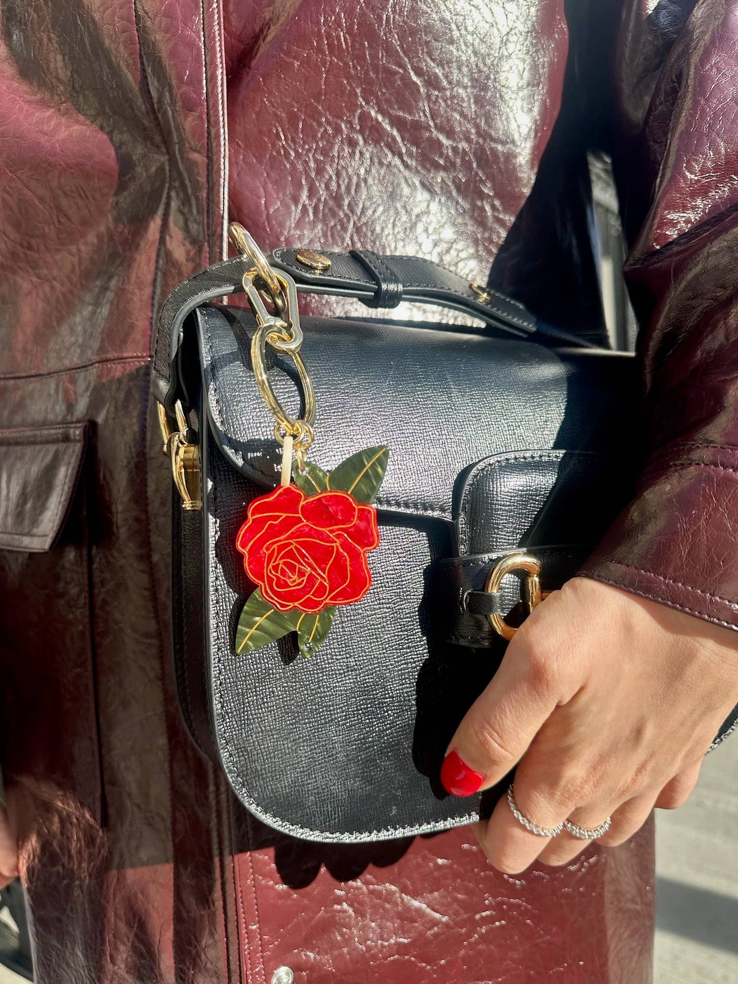 Rose Bag Charm + Keychain