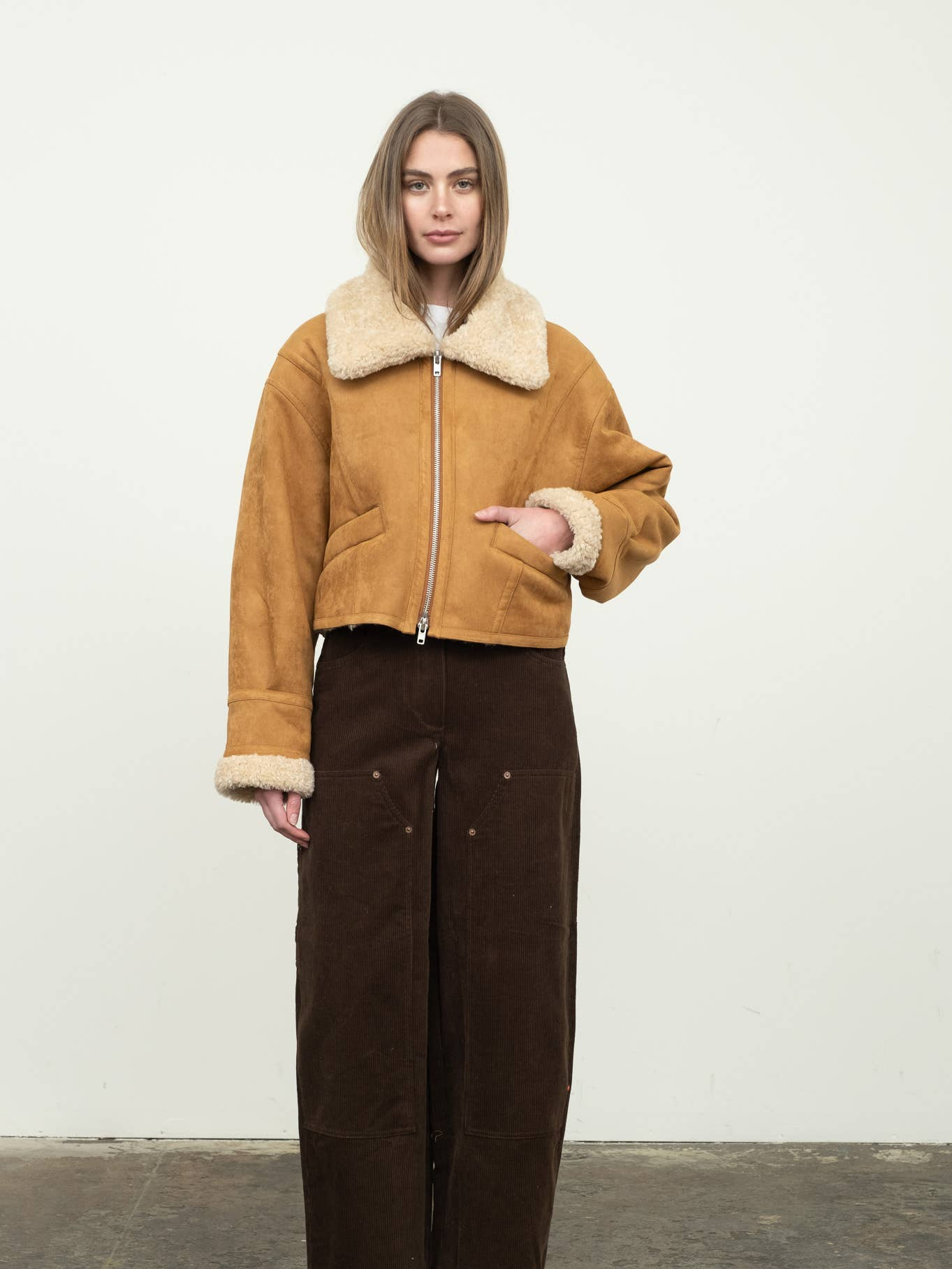 Shearling Faux Fur Jacket
