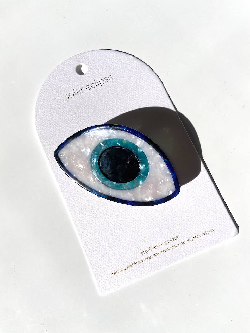 Hand-painted Evil Eye Claw Clip
