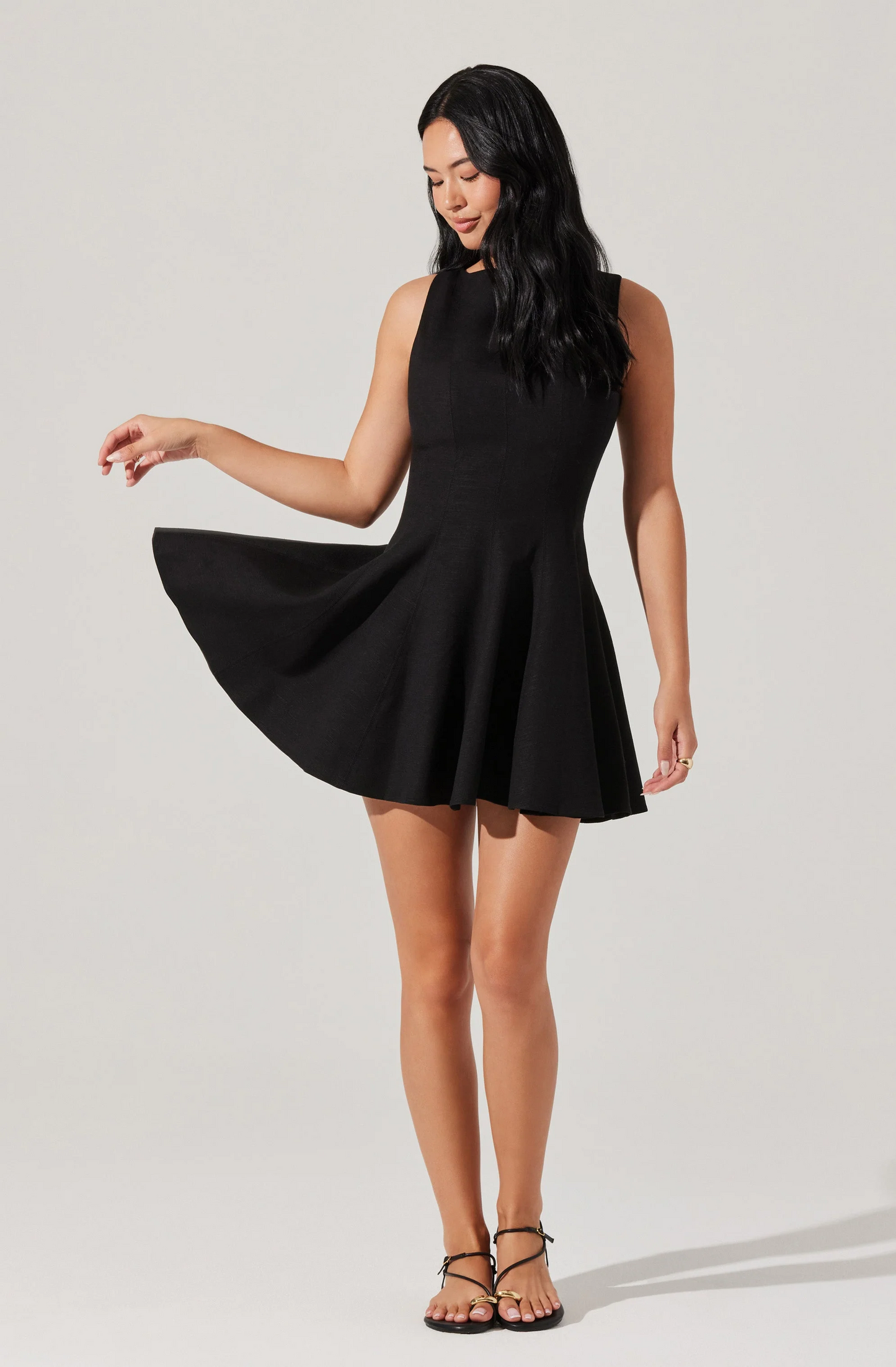 Xaria Linen Blend Mini Dress