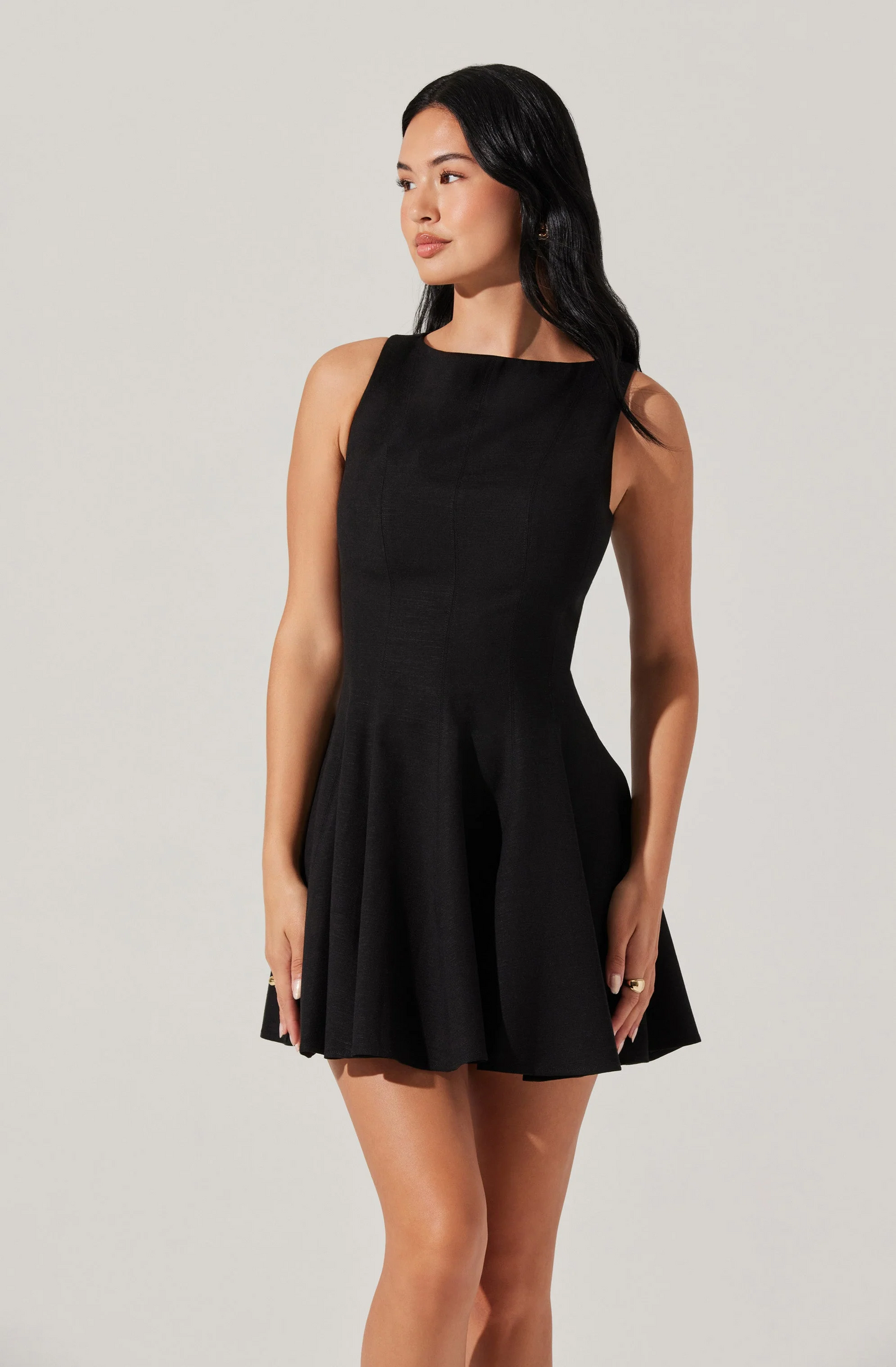 Xaria Linen Blend Mini Dress
