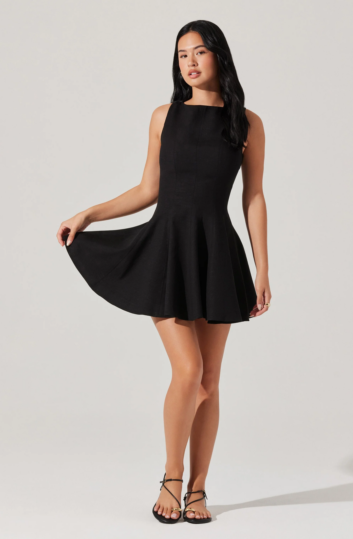Xaria Linen Blend Mini Dress