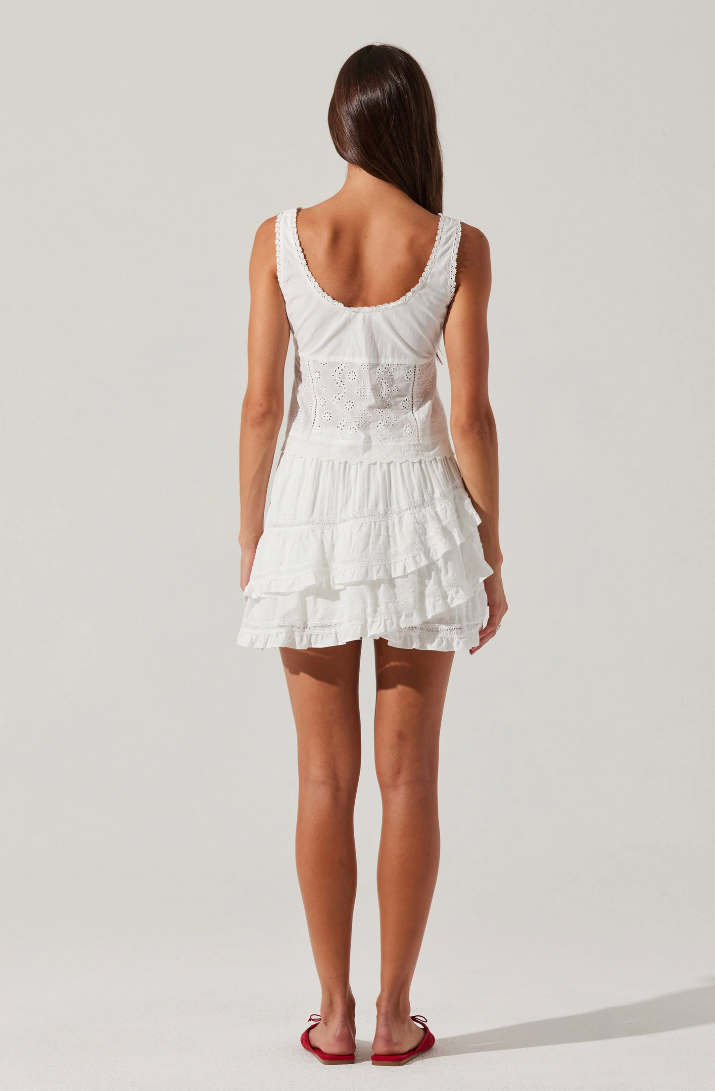 Kensley Eyelet Tie-Front Top