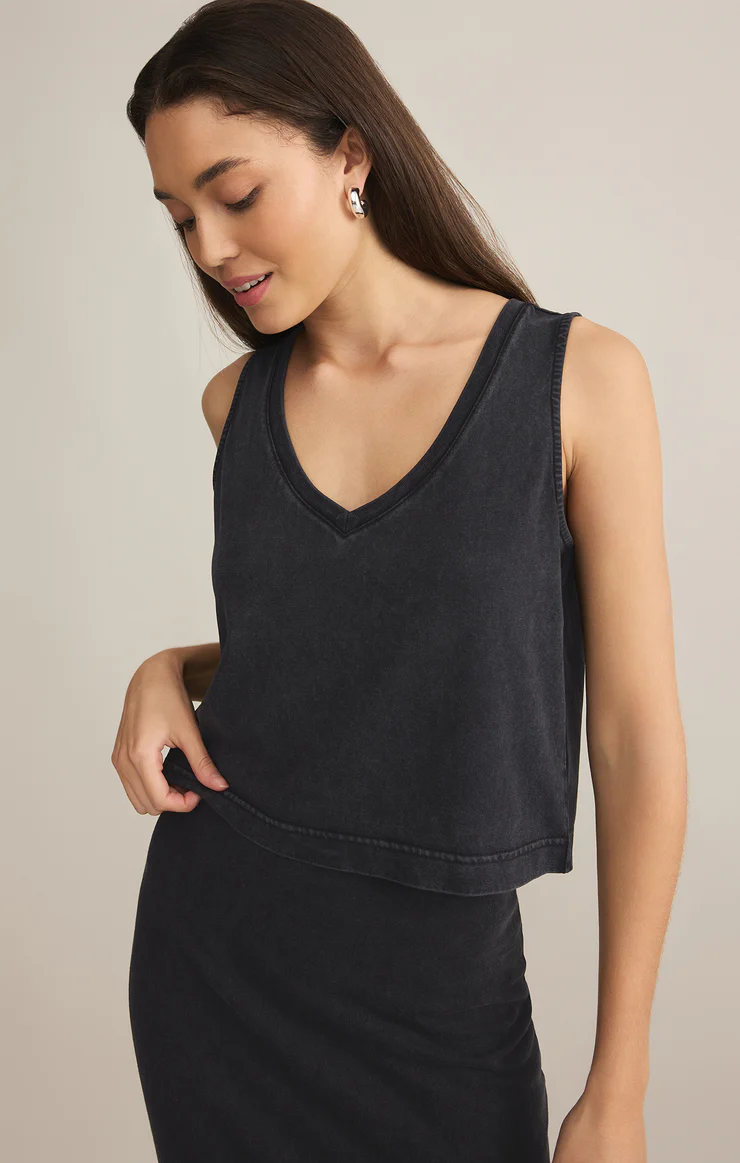 Sloane V-Neck Cotton Jersey Tank