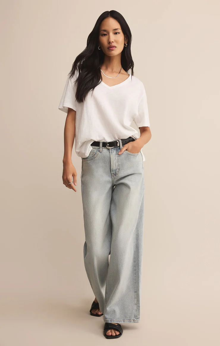 Lively Slub V-Neck Tee