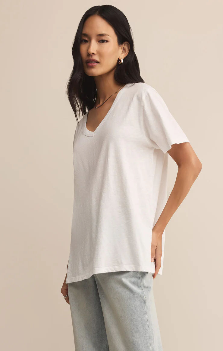 Lively Slub V-Neck Tee