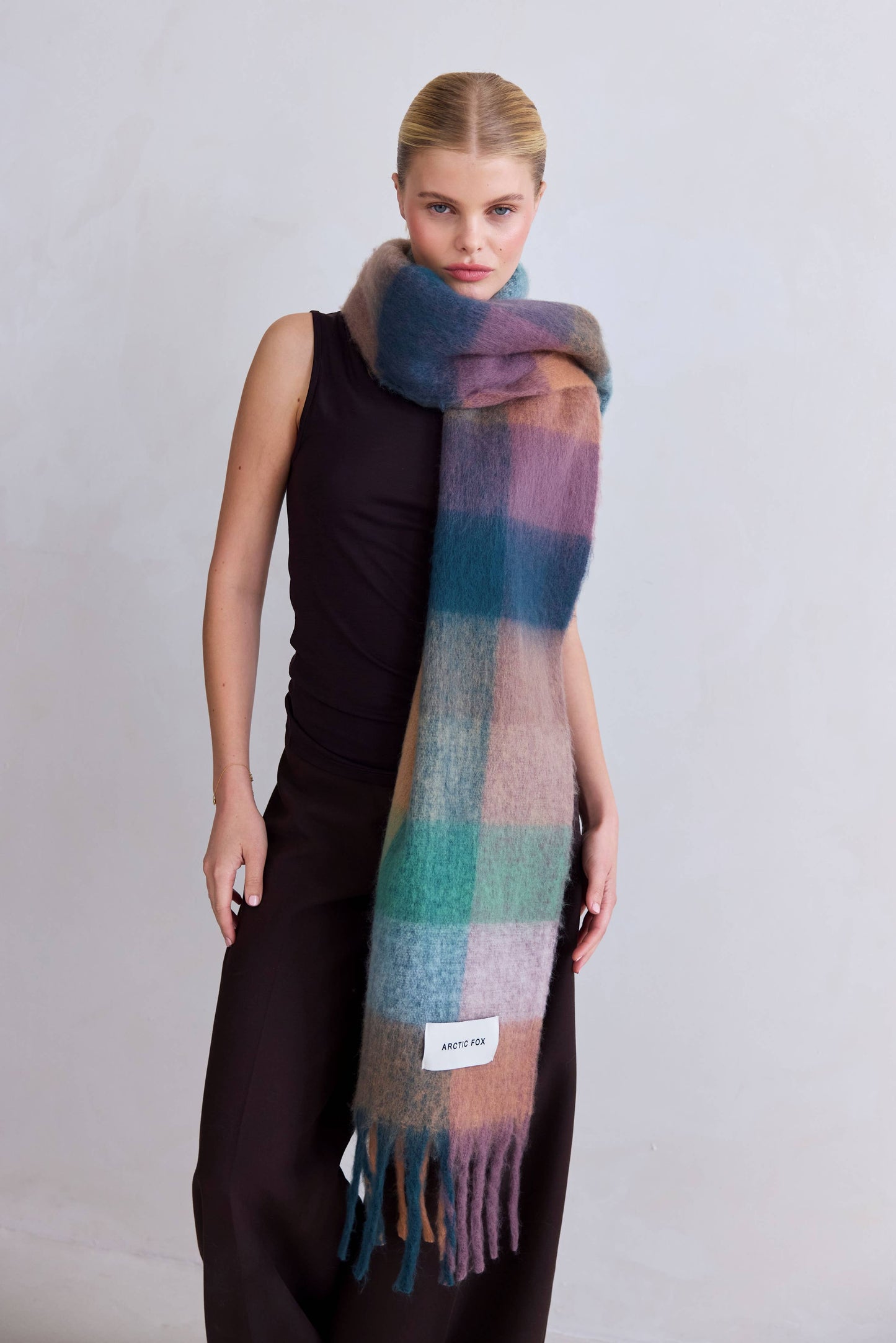 The Reykjavik Scarf - Lilac Check