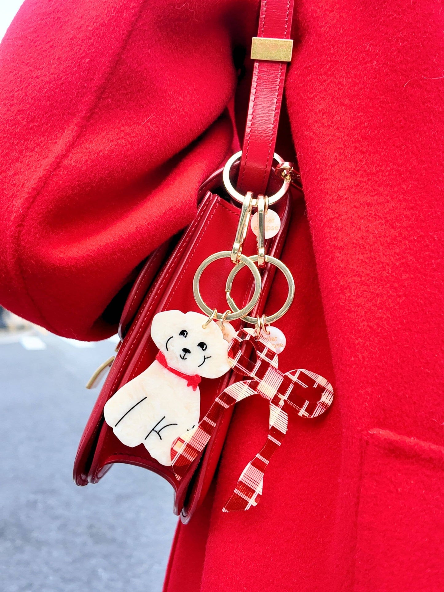 Coquette Bow Bag Charm + Keychain