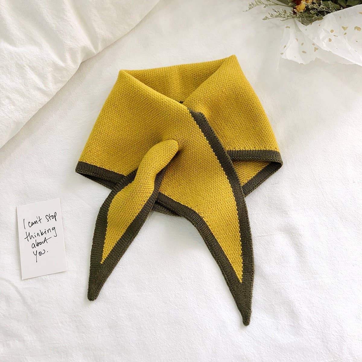 Knit Triangle Scarf