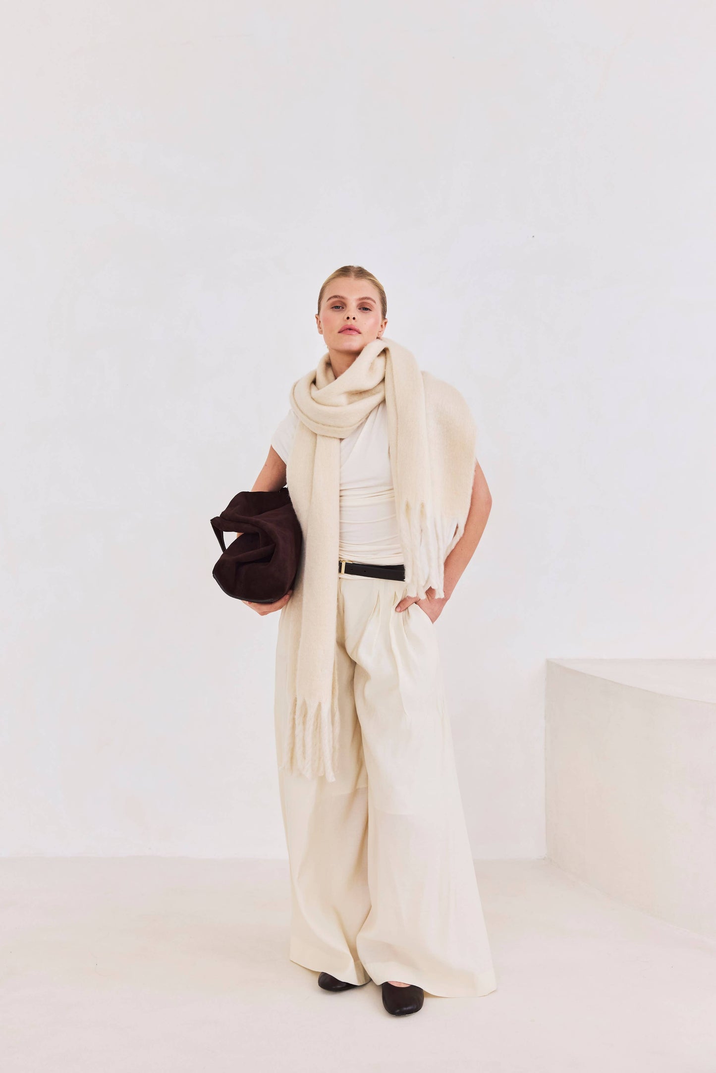 The Reykjavik Scarf - Pebble Beige