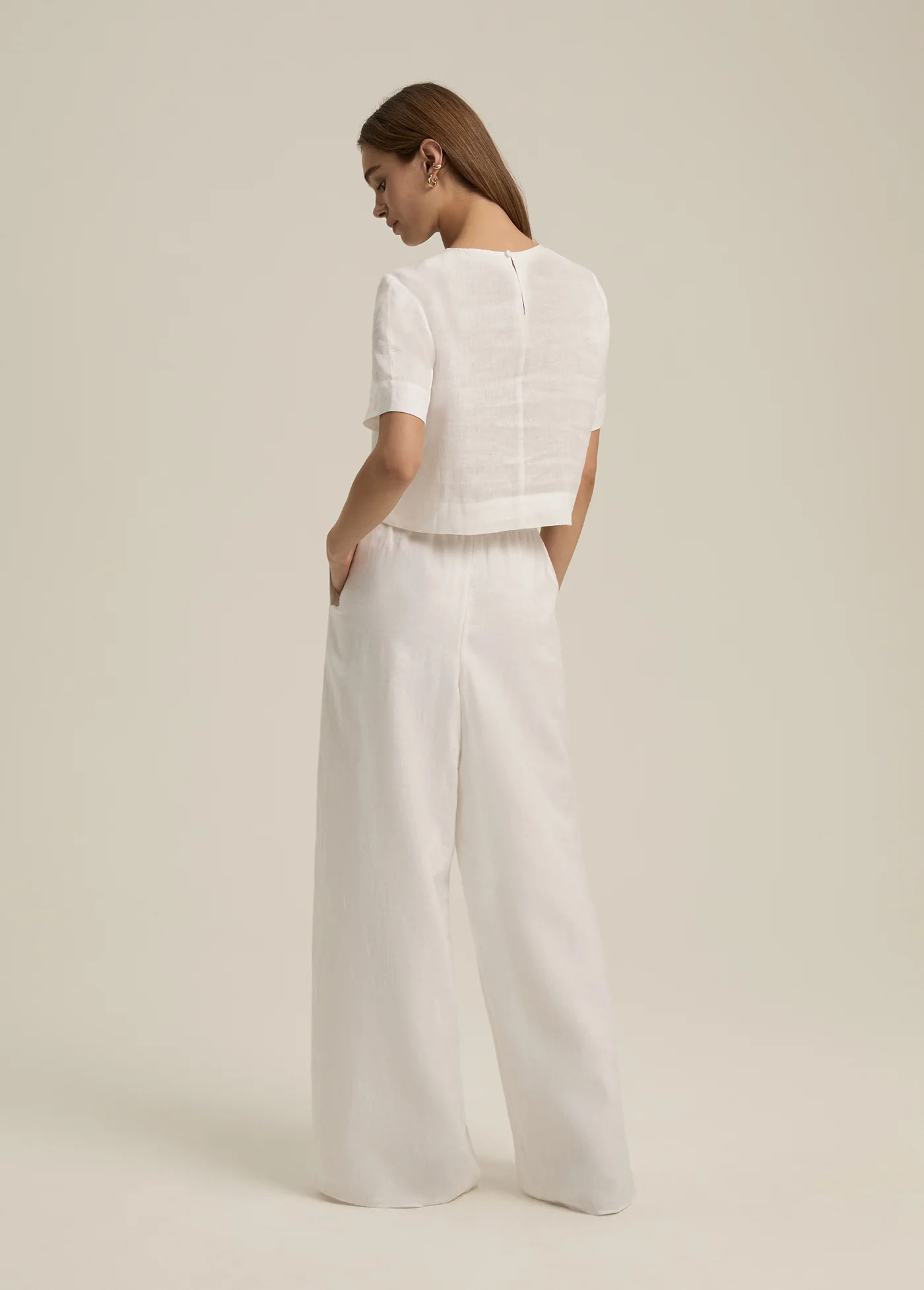 Wide Leg Linen Pant