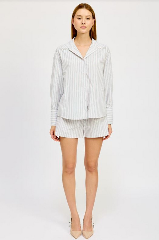 Haisley Stripe Mini Shorts
