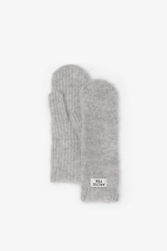 The Alpaca Mittens - Blizzard Grey