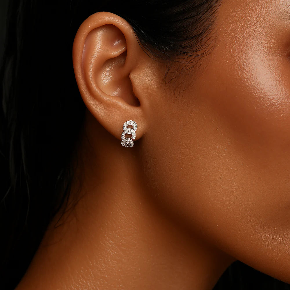 Anika Chain Huggie Hoop Earring