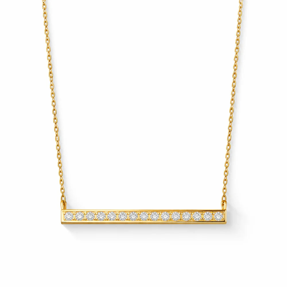 Lorenza Horizontal Bar Necklace (Gold)