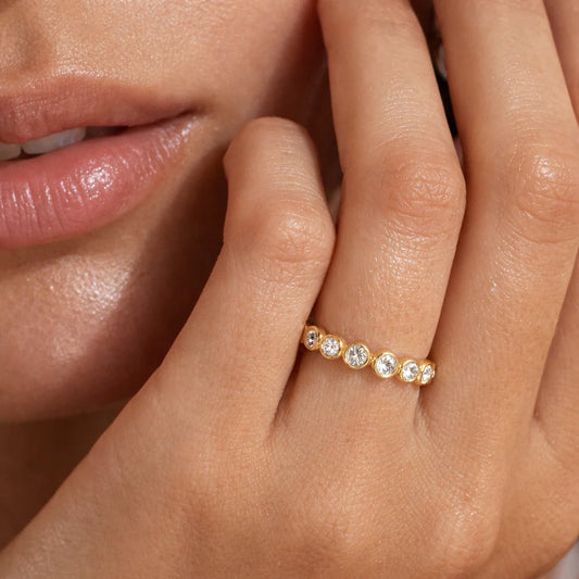 Maude Bezel Eternity Ring (Gold)