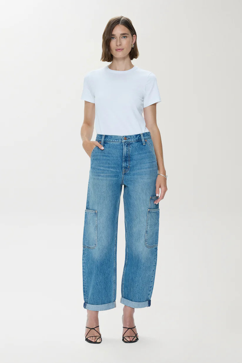 Sonny High Rise Barrel Jean - Coastal Fade