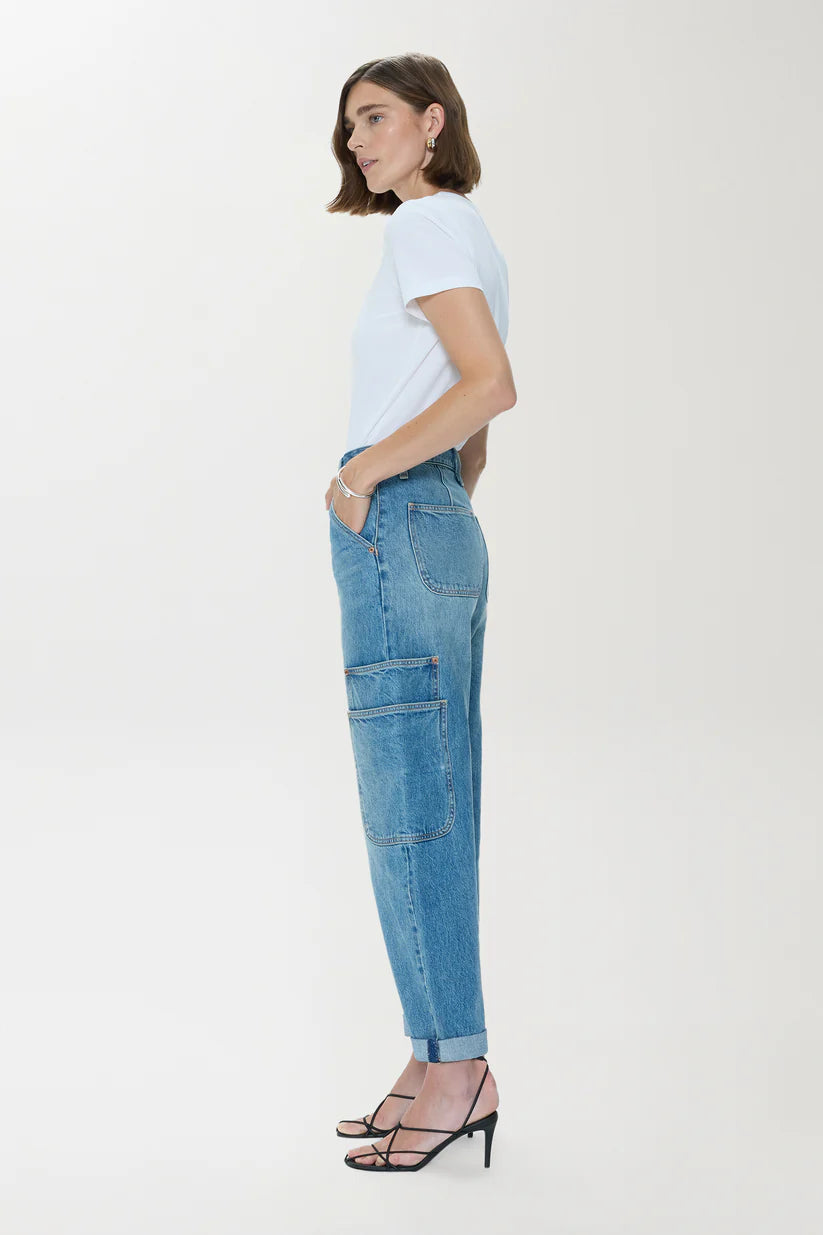 Sonny High Rise Barrel Jean - Coastal Fade