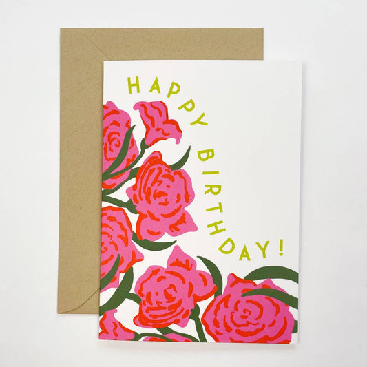 Modern Floral Birthday Card