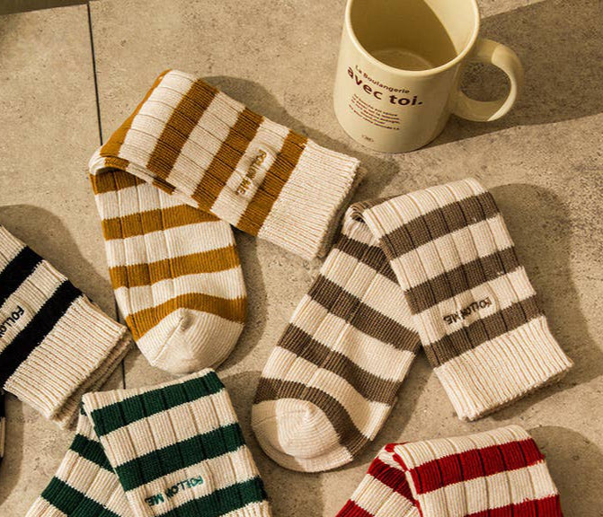 Classic Striped Crew Socks