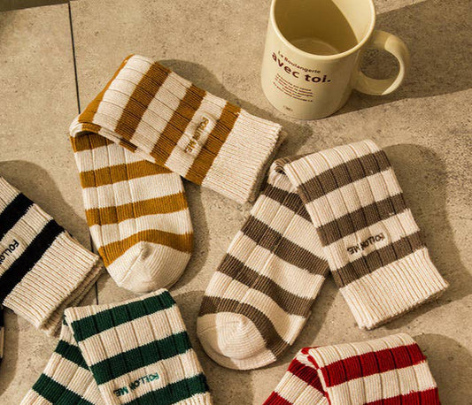 Classic Striped Crew Socks