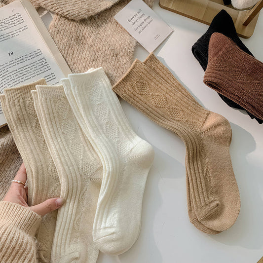 Cashmere Blend Knit Socks