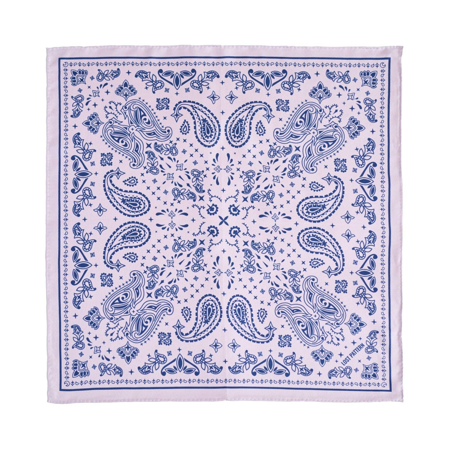 "Paisley" Silk Bandana Scarf - Sunset Blush
