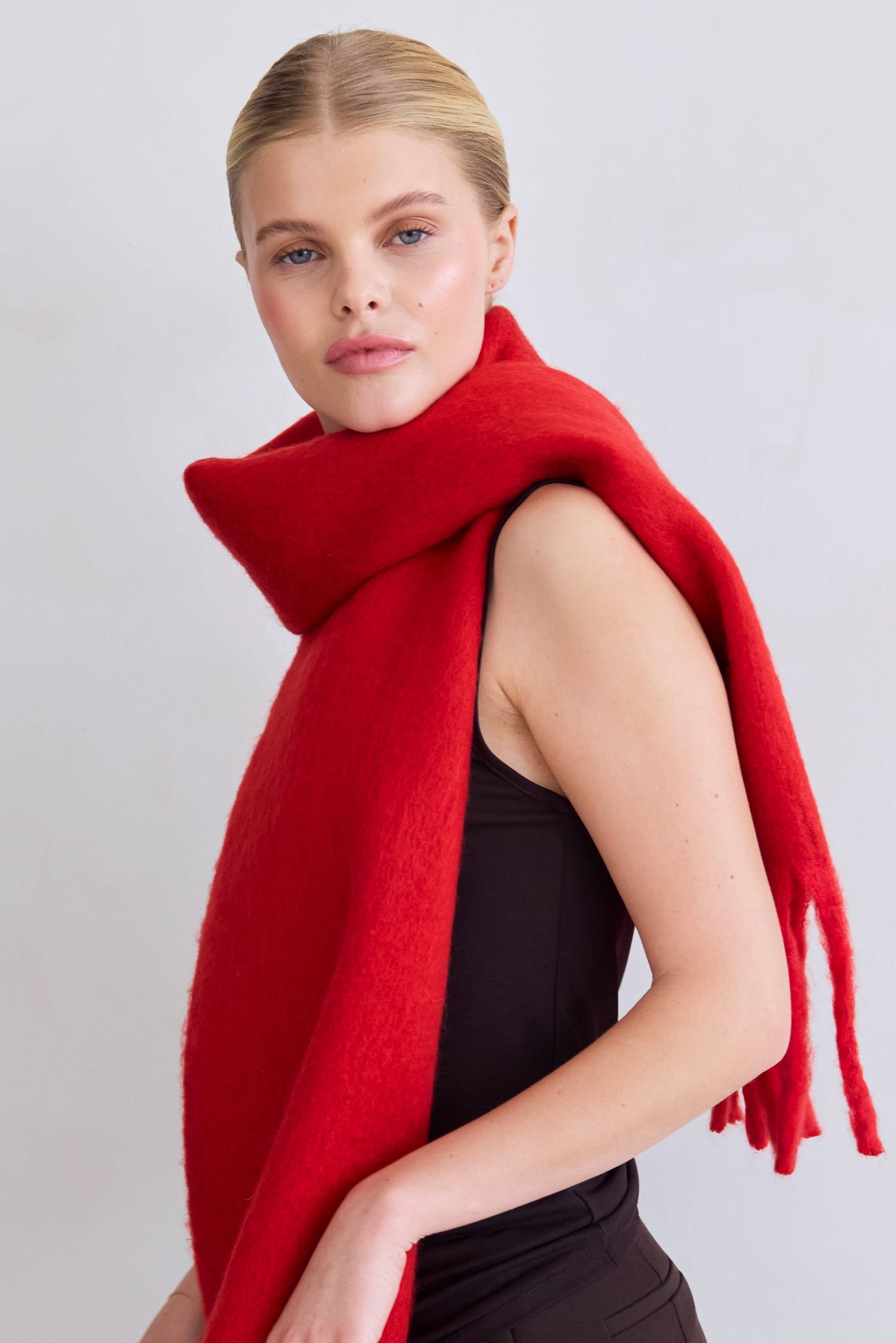 The Stockholm Scarf - 100% Recycled - Crimson Red