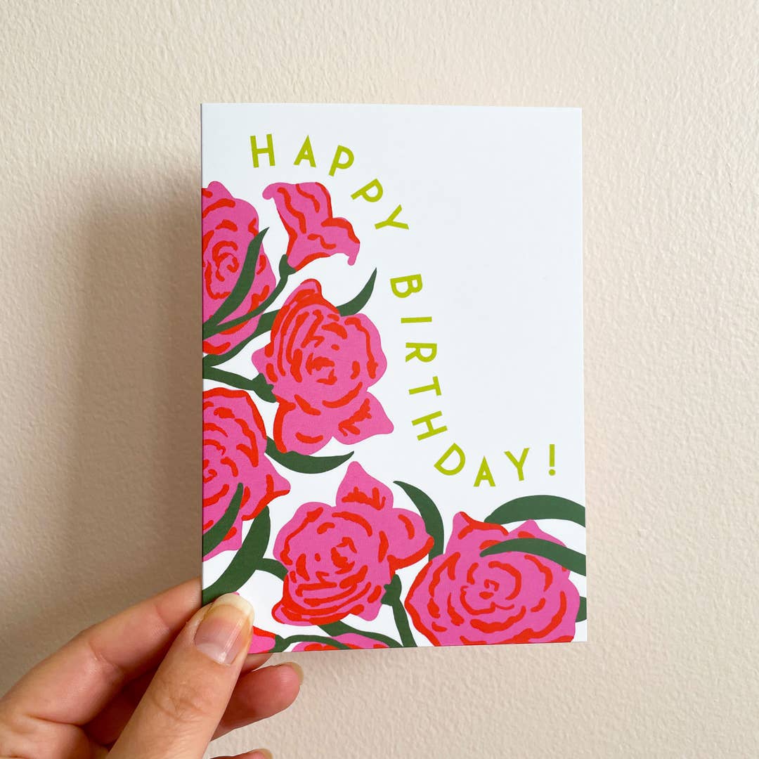 Modern Floral Birthday Card