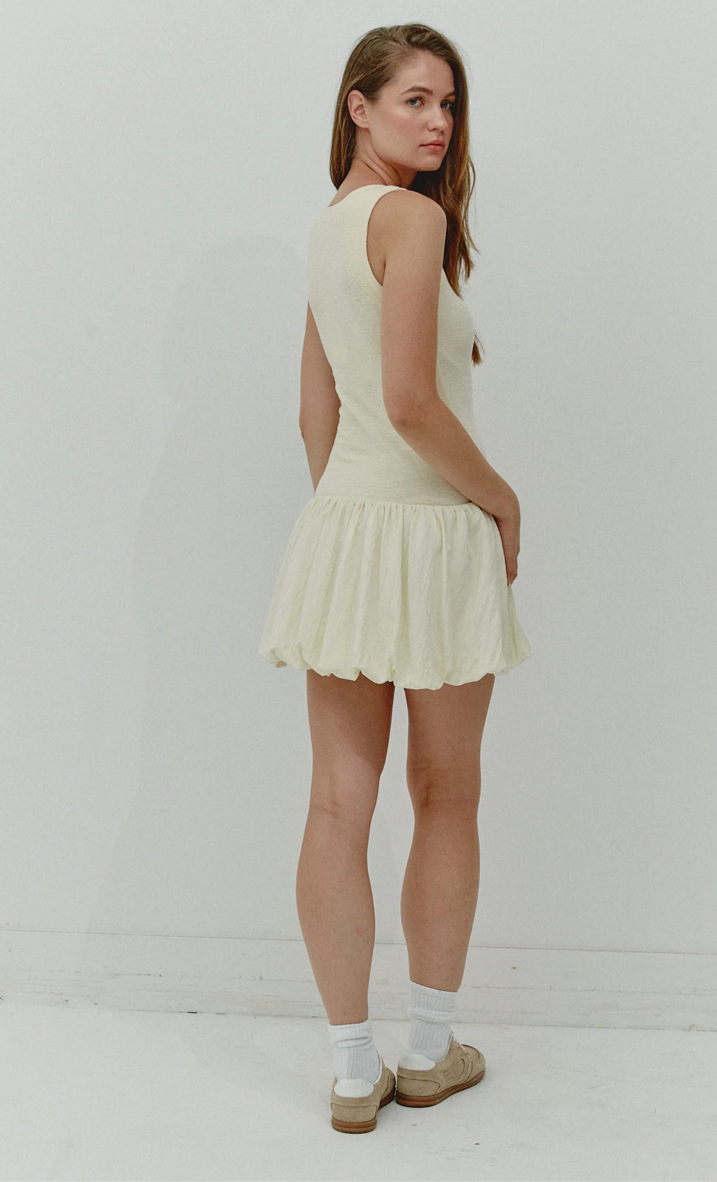 2 in 1 Puffball Mini Dress