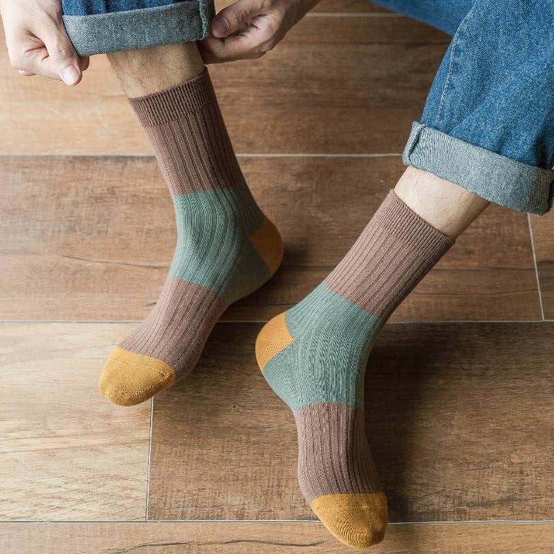 Color Block Crew Socks