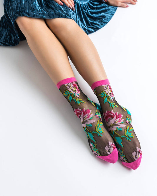 English Rose Sheer Ankle Sock