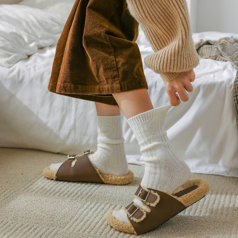 Cashmere Blend Knit Socks
