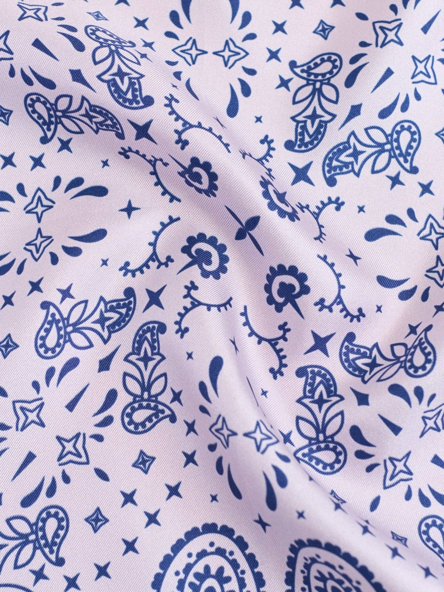 "Paisley" Silk Bandana Scarf - Sunset Blush