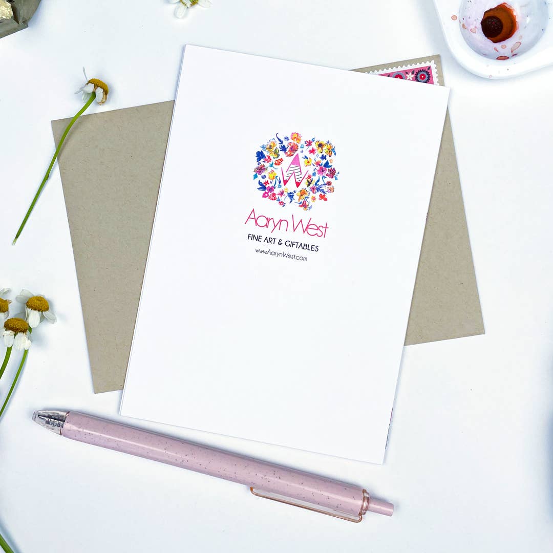 Watercolor Mushrooms Blank Greeting Card