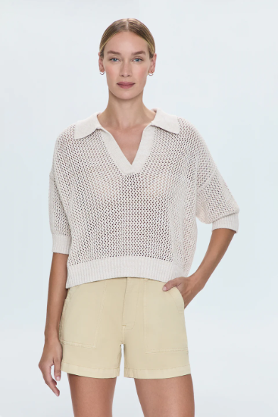 Emma Open Knit Polo