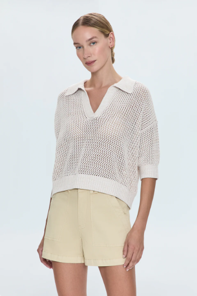 Emma Open Knit Polo