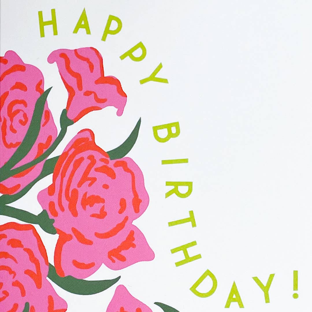 Modern Floral Birthday Card
