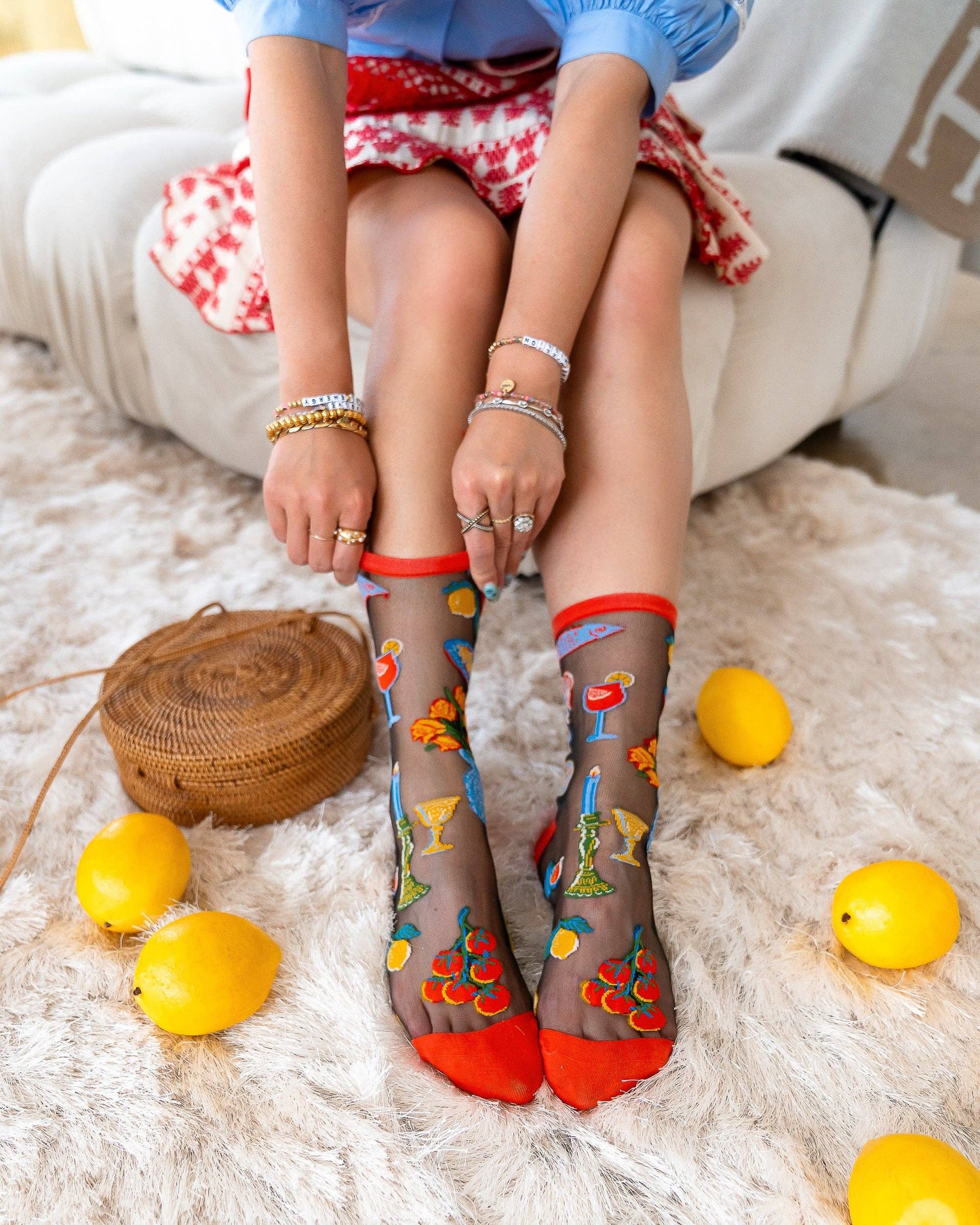 La Dolce Vita Sheer Crew Sock