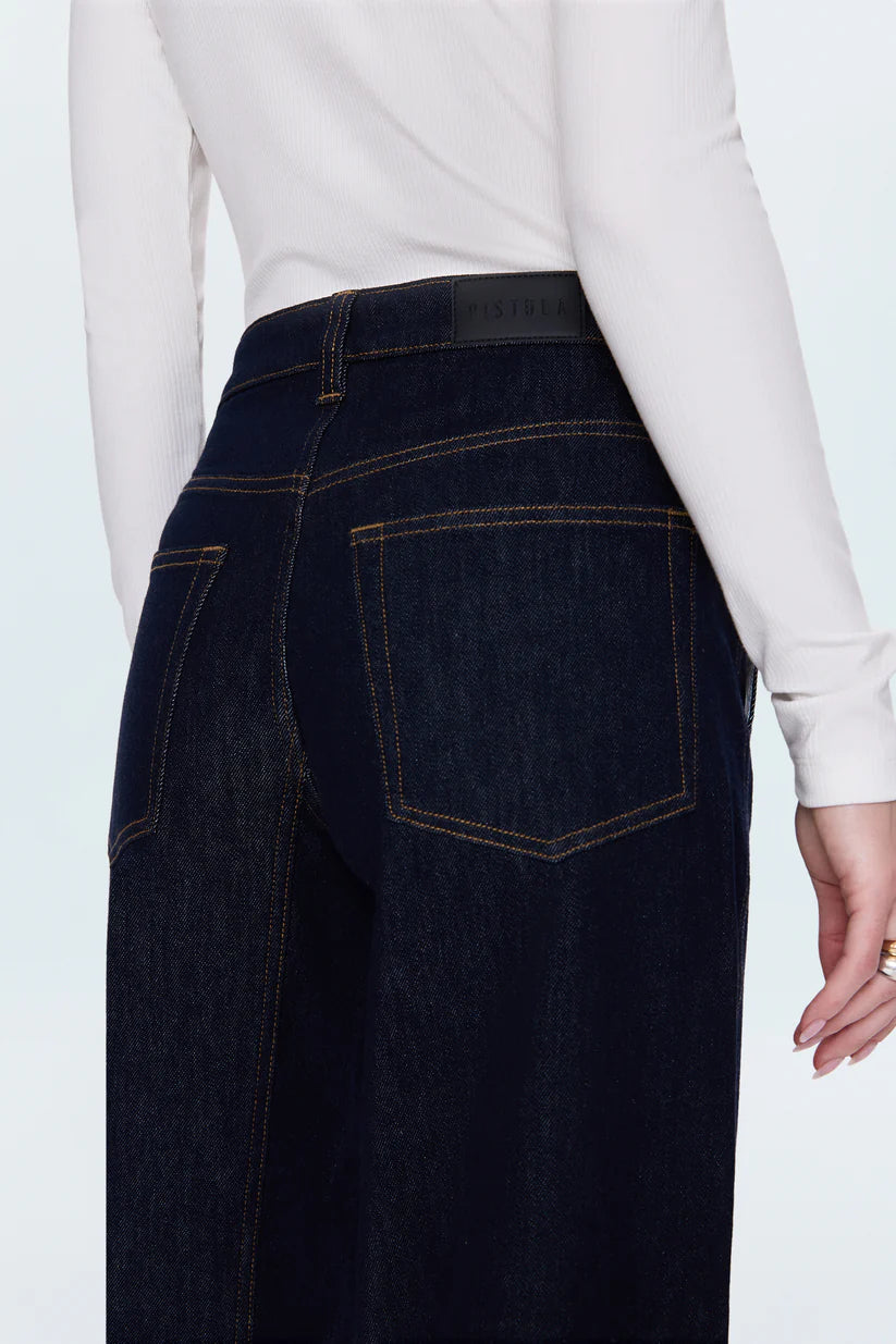 Beau Seamed Crescent Raw Jean