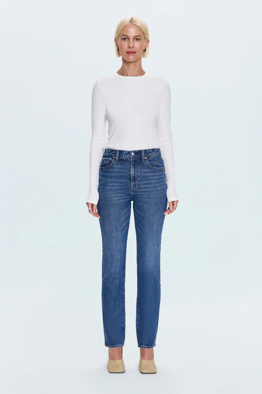 Bri High Rise Slim Straight Jean