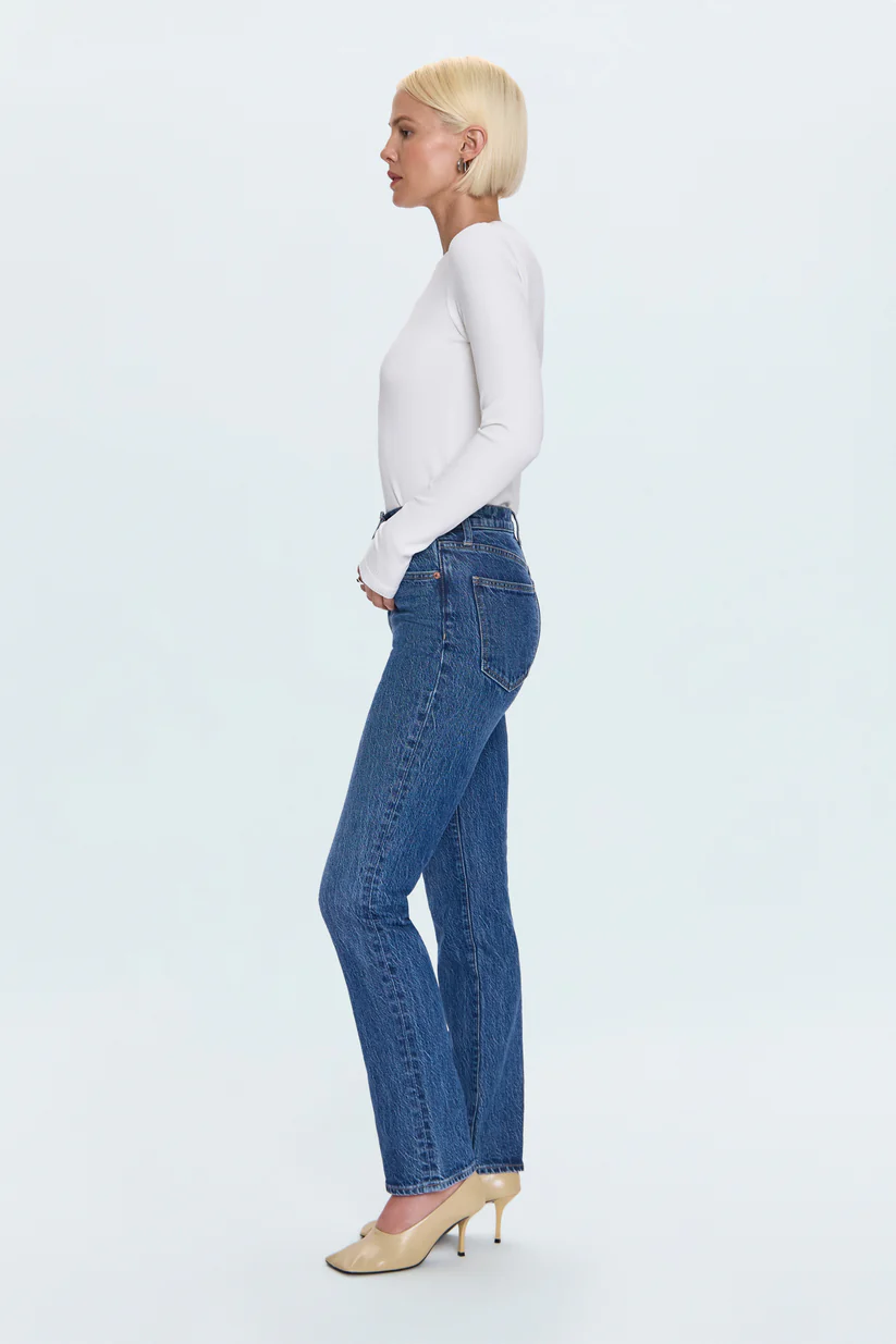 Bri High Rise Slim Straight Jean