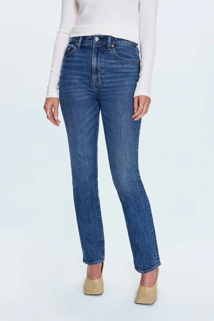 Bri High Rise Slim Straight Jean