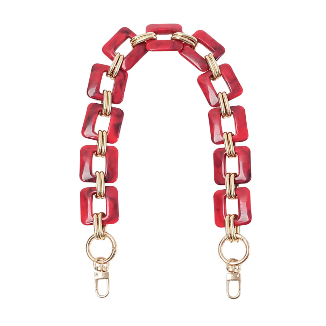 Medium Mixed Materials Bag Chain Strap (Multiple Colors)