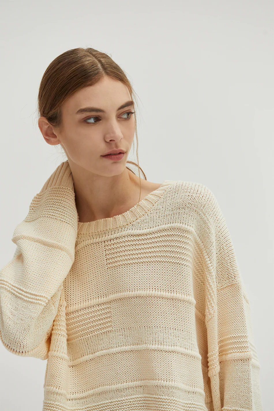 Cassi Textured Stripe Sweater