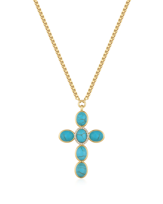 The Turquoise Cross Necklace