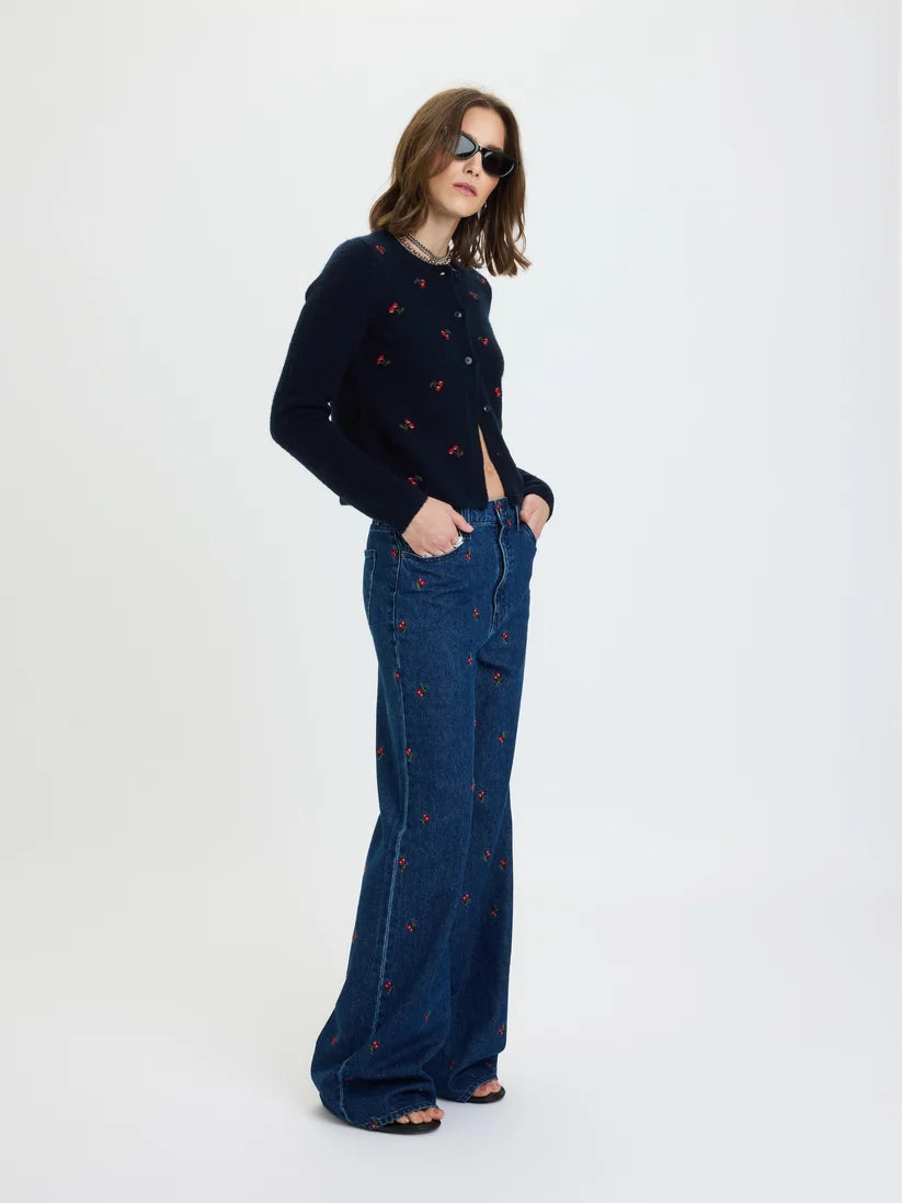 Muse Embroidered Fitted Cardigan