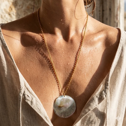 Julane Mother Of Pearl Shell Pendant Necklace
